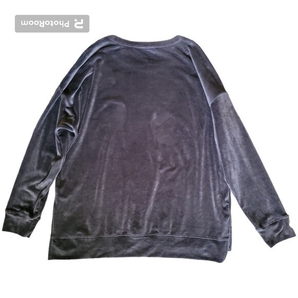 Y2K 32°HEAT BLACK PULLOVER VELOUR SWEATSHIRT - L - Picture 3 of 8